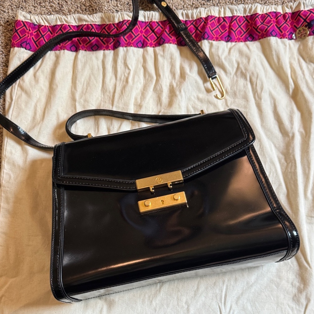 Tory Burch Elegant Black Leather Women's Bag